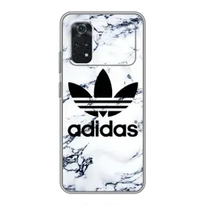 Чехлы Адидас для Xiaomi POCO M4 Pro 4G (AlphaPrint) (Адидас на мраморе)