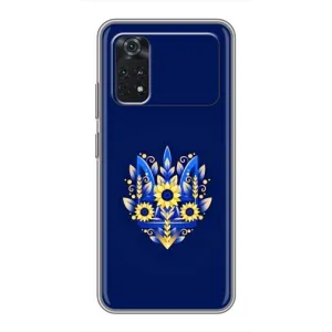 Чохли для Xiaomi POCO M4 Pro 4G Укр. Символіка (AlphaPrint) (Квітковий Герб)