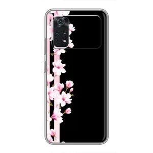 Чехол для Поко М4 Про 4G - с принтом (Дизайнерские) (AlphaPrint) (Цветочки)