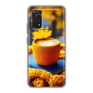 Чехол с принтом «Кофе на желтом пледе» для Xiaomi POCO M4 Pro 4G