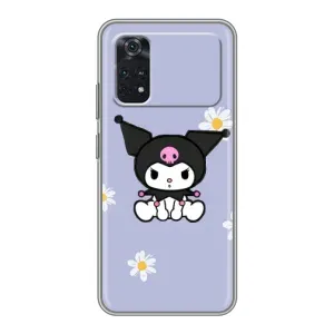 Чехол с кроликом Куроми на Xiaomi POCO M4 Pro 4G (Куроми в цветах)