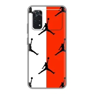 Чехлы для Xiaomi POCO M4 Pro 4G - с картинкой JORDAN (AlphaPrint) (Лого Джордан)