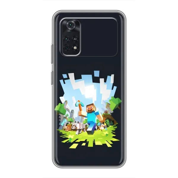 Чохол з принтом «персонажі Minecraft» для Xiaomi POCO M4 Pro 4G Чохол з принтом «персонажі Minecraft» для Xiaomi POCO M4 Pro 4G