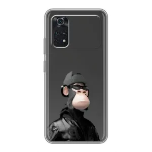 Чехлы с Обезьянами NFT для Xiaomi POCO M4 Pro 4G (AlphaPrint) (стильная обезьяна NFT)