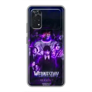Чехол с дизайном Венздей 2 на Xiaomi POCO M4 Pro 4G (Фиолетовая магия Уэнздей)