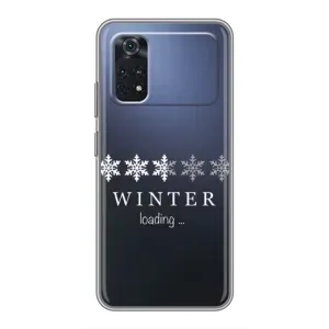 Зимние Чехлы для Поко М4 Про 4G - прозрачный фон (Winter loading)