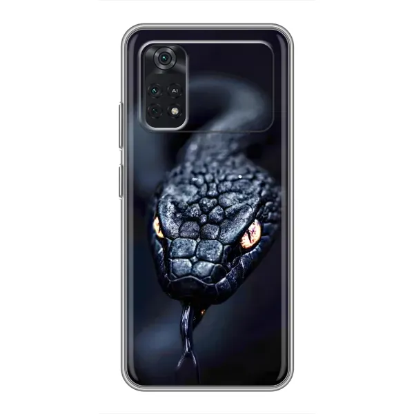 Чехол с принтом «Черная змея» для Xiaomi POCO M4 Pro 4G