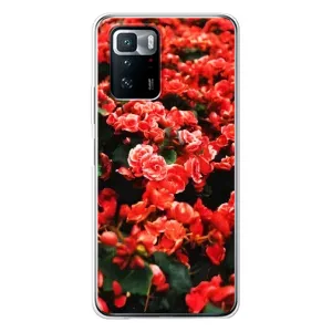 Чехлы с Цветами для Xiaomi POCO X3 GT (VPrint) (Цветы красные)