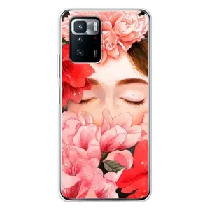 Чехлы (ART) Цветы на Xiaomi POCO X3 GT (VPrint) (Глаза в цветах)
