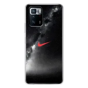 Чехол для Xiaomi POCO X3 GT - с принтом Найк (AlphaPrint) (Найк красный)