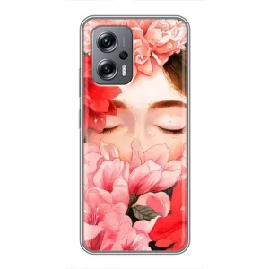 Чехлы (ART) Цветы на Xiaomi POCO X4 GT (VPrint) (Глаза в цветах)