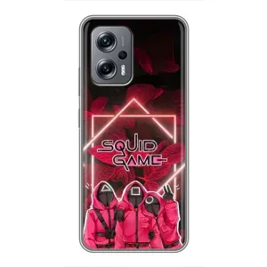 Чохол Гра в кальмара для Xiaomi POCO X4 GT (Охоронці Гра кальмара)