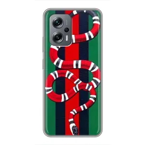 Чехлы ГУЧЧИ для Поко X4 GT (AlphaPrint) (Gucci змия)