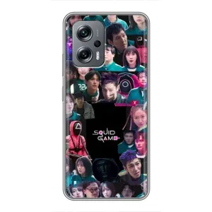 Чохол Гра в кальмара для Xiaomi POCO X4 GT (Колаж Гра кальмара)