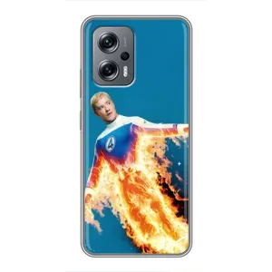 Чохол з принтом Фантастична четвірка для Xiaomi POCO X4 GT (Людина-факел у вогні)
