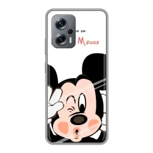 Эксклюзивный чехол для Xiaomi POCO X4 GT (AlphaPrint - Мультяшные) (Маус Микки)