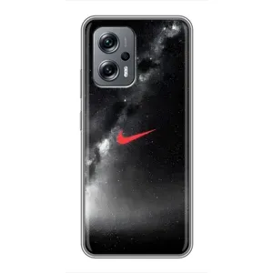 Чехол для Xiaomi POCO X4 GT - с принтом Найк (AlphaPrint) (Найк красный)