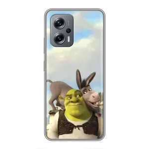 Чохол з мультфільмом Шрек на Xiaomi POCO X4 GT (Шрек та Осел)