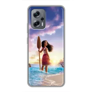 Чохол з мультфільмом Ваяна Xiaomi POCO X4 GT (Моана з веслом)