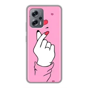 Чохол з принтом для Xiaomi POCO X4 GT (AlphaPrint - Знак сердечка)