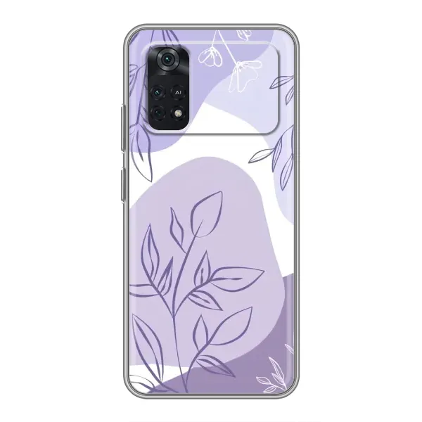 Чохол з принтом «Фіолетове листя абстракція» для Xiaomi POCO X4 Pro 5G