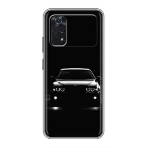 Чехол для Поко Х4 Про 5G - с принтом БМВ (AlphaPrint) (Машина BMW)