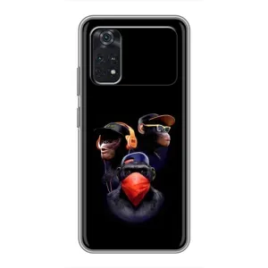 Чехол с Обезьянами Xiaomi POCO X4 Pro 5G - (AlphaPrint)