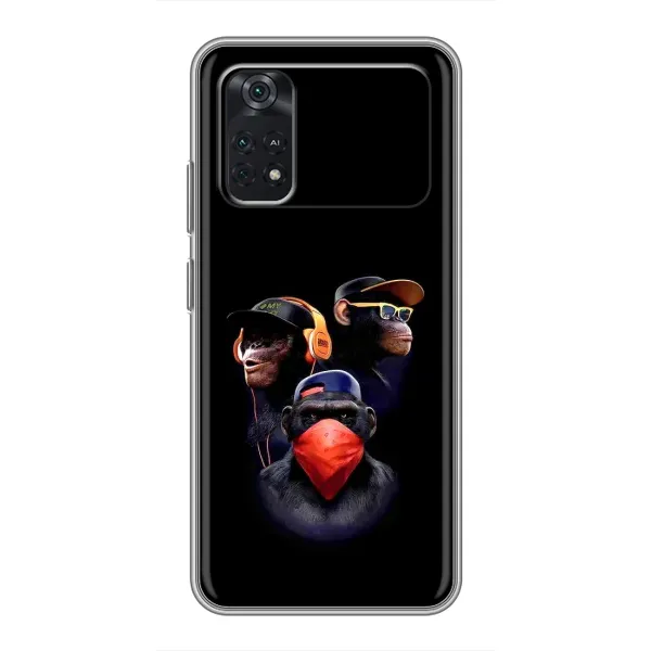 Чехол с принтом «Три обезьяны» для Xiaomi POCO X4 Pro 5G Чехол с принтом «Три обезьяны» для Xiaomi POCO X4 Pro 5G