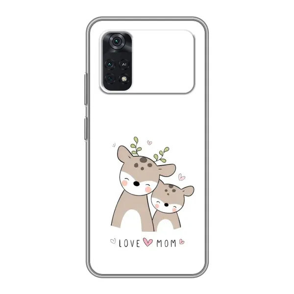 Чехол с принтом «Оленята мама и малыш» для Xiaomi POCO X4 Pro 5G