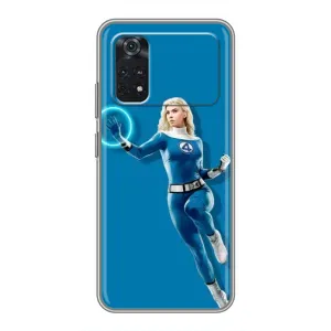 Чехол с принтом Фантастическая четверка для Xiaomi POCO X4 Pro 5G (Сью Сторм полет)