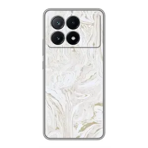 Мраморный чехол на Xiaomi POCO X6 Pro (5G) (VPrint) (Белый мрамор)