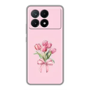 Чохол з розовим принтом для Xiaomi POCO X6 Pro (5G) (Букет квітів)