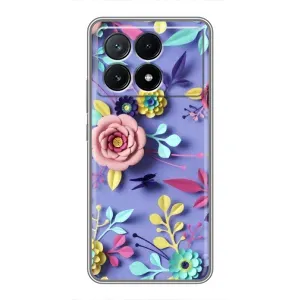 Чехлы с Цветами для Xiaomi POCO X6 Pro (5G) (VPrint) (Цветочный дизайн)