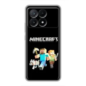 Чехол Майнкрафт на Xiaomi POCO X6 Pro (5G) (AlphaPrint) Minecraft (герои Minecraft)