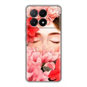 Чехлы (ART) Цветы на Xiaomi POCO X6 Pro (5G) (VPrint) (Глаза в цветах)