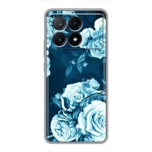 Чехлы (ART) Цветы на Xiaomi POCO X6 Pro (5G) (VPrint) (Голубые Бутоны)