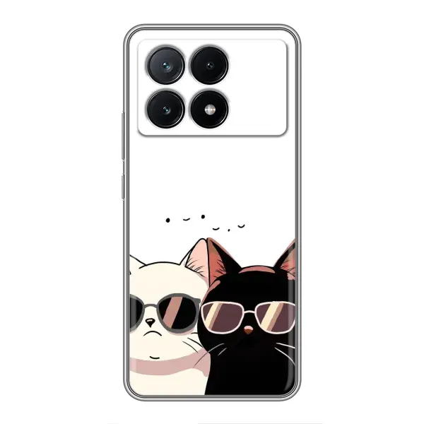 Чохол з принтом «Коти в окулярах» для Xiaomi POCO X6 Pro (5G) Чохол з принтом «Коти в окулярах» для Xiaomi POCO X6 Pro (5G)