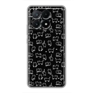 Чохол з принтом для Xiaomi POCO X6 Pro (5G) (AlphaPrint) Модні коти (Маленькі котики)