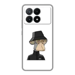 Чехлы с Обезьянами NFT для Xiaomi POCO X6 Pro (5G) (AlphaPrint) (обезьяна NFT Adidas)