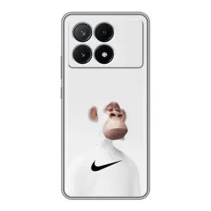 Чехлы с Обезьянами NFT для Xiaomi POCO X6 Pro (5G) (AlphaPrint) (обезьяна NFT Nike)