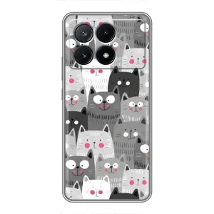 Чохли з Котиками для Xiaomi POCO X6 Pro (5G) (VPrint) (Мальовані котики)