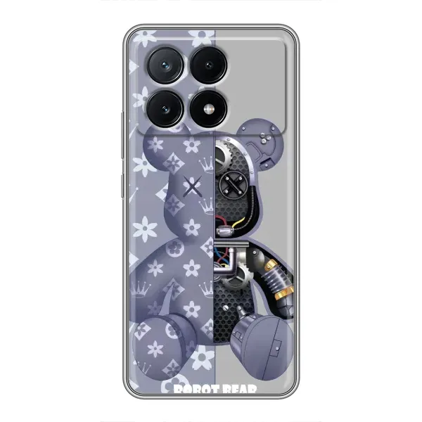 Чехол с принтом «Робот Мишка» для Xiaomi POCO X6 Pro (5G)