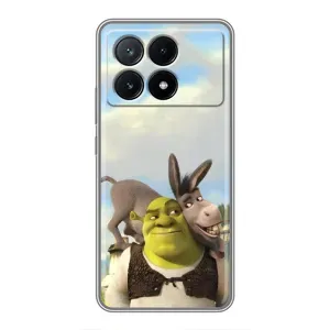 Чохол з мультфільмом Шрек на Xiaomi POCO X6 Pro (5G) (Шрек та Осел)