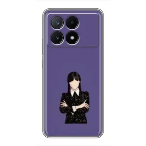 Чохли Венсдей на Xiaomi POCO X6 Pro (5G) Уенсдей (AlphaPrint) (Венздей у чорному)