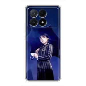Чохли Венсдей на Xiaomi POCO X6 Pro (5G) Уенсдей (AlphaPrint) (Венздей з парасолькою)