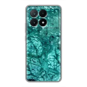 Мраморный чехол на Xiaomi POCO X6 Pro (5G) (VPrint) (Зеленый мрамор)