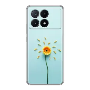 Чехлы с Цветами для Xiaomi POCO X6 Pro (5G) (VPrint) (Желтый цветок)