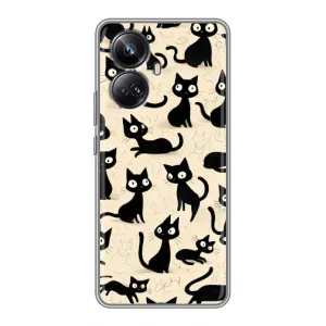 Чохол з малюнком кіт на Realme 10 Pro Plus (Чорні коти)