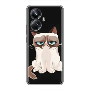 Чохол з принтом для Realme 10 Pro Plus (AlphaPrint) Модні коти (Сумний кіт)