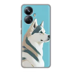 Чохол з Хаскі Realme 10 Pro Plus - (AlphaPrint) (Хаскі арт)